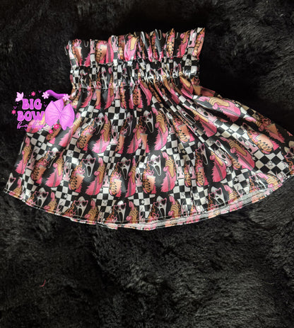 2T - SCREAM QUEEN Satin Willow Skirt ONLY - RTS