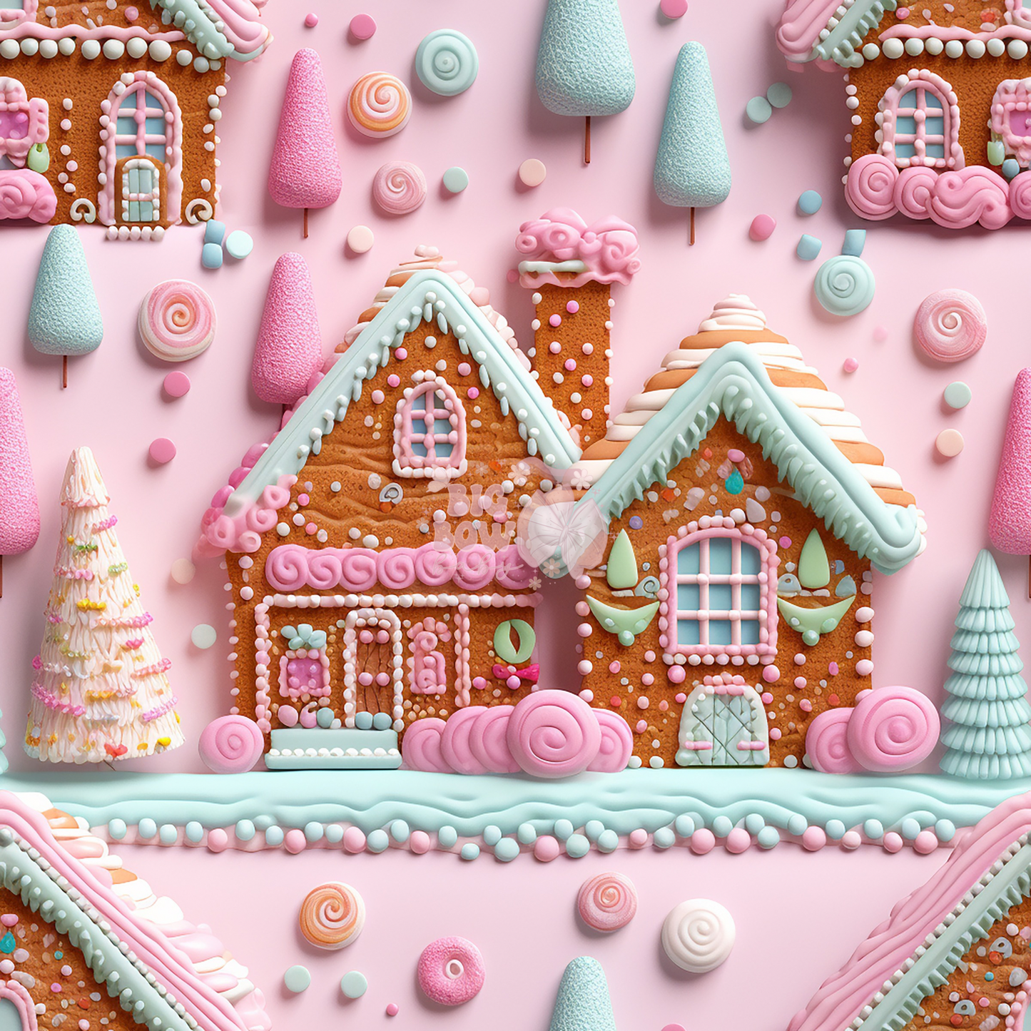 Pastel Gingerbread Houses