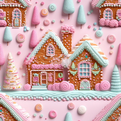 Pastel Gingerbread Houses