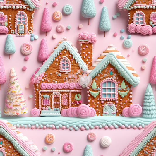 Pastel Gingerbread Houses