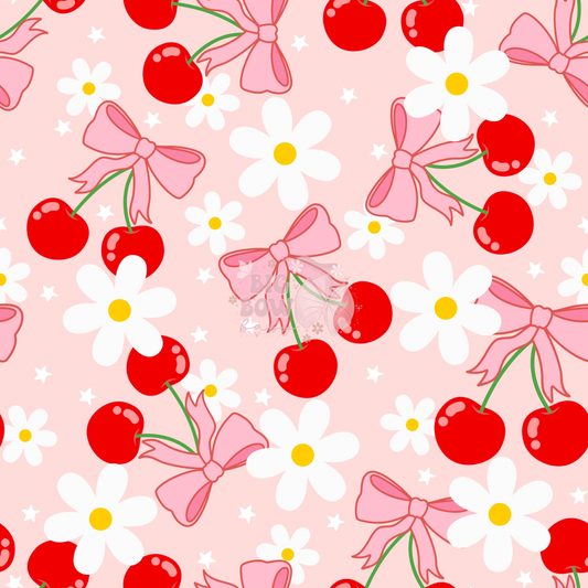 Daisy & Cherry 🍒 Coquette Bows - Pink