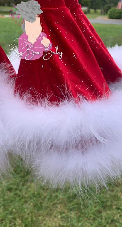 Mrs. Clause Boujee Bell Romper & Bow