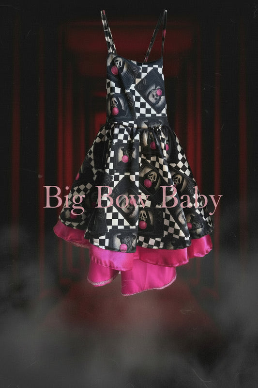 3T Scream Queen - Flowy Satin & Bow Back Amoree Dress - RTS