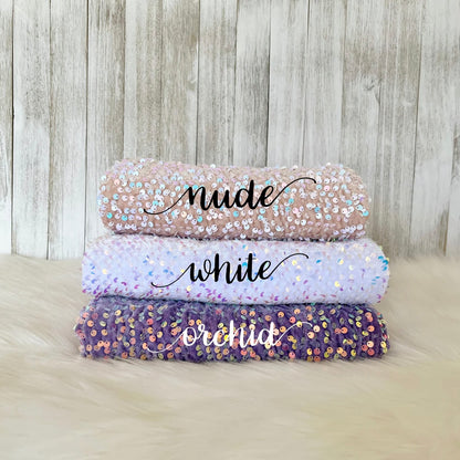 Nude Velvet Sequins