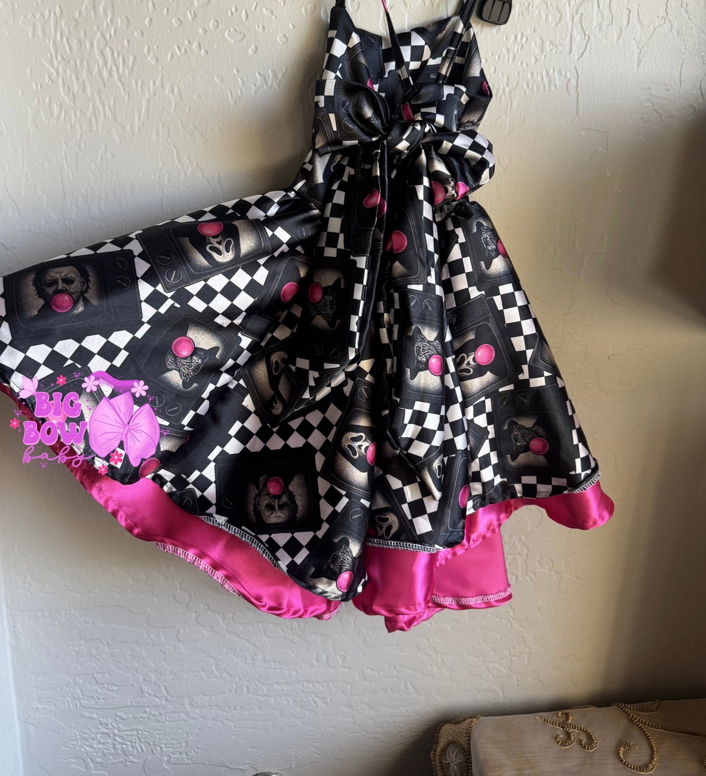 3T Scream Queen - Flowy Satin & Bow Back Amoree Dress - RTS