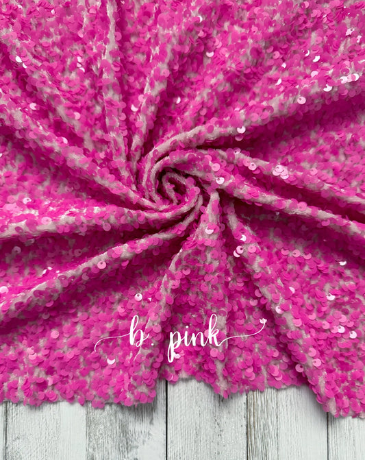 Barbie Pink Sequins (On Velvet)