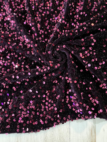 Eggplant Sequins (On Velvet)