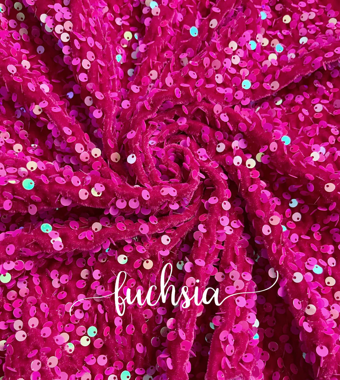 Fuchsia Sequins (On Velvet)