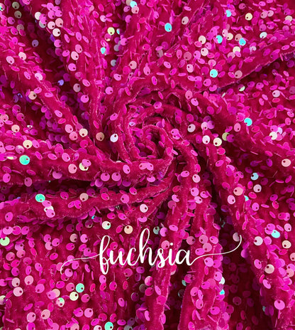 Fuchsia Sequins (On Velvet)