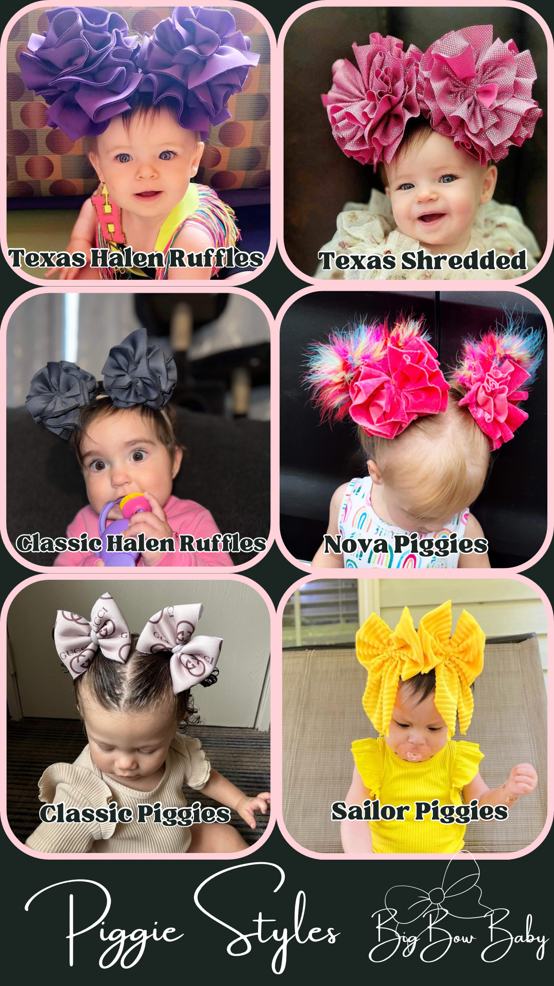 Hate Hate Hate - PIGGIES & SINGLE BOWS - Pick Your Style & Size