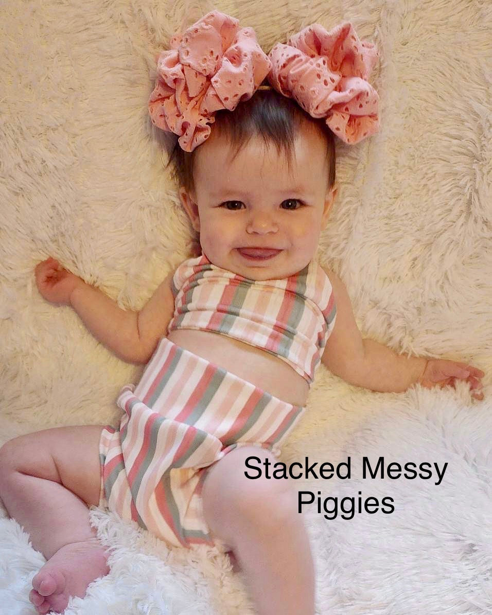 Stacked Messy Piggies - Pick Your Color