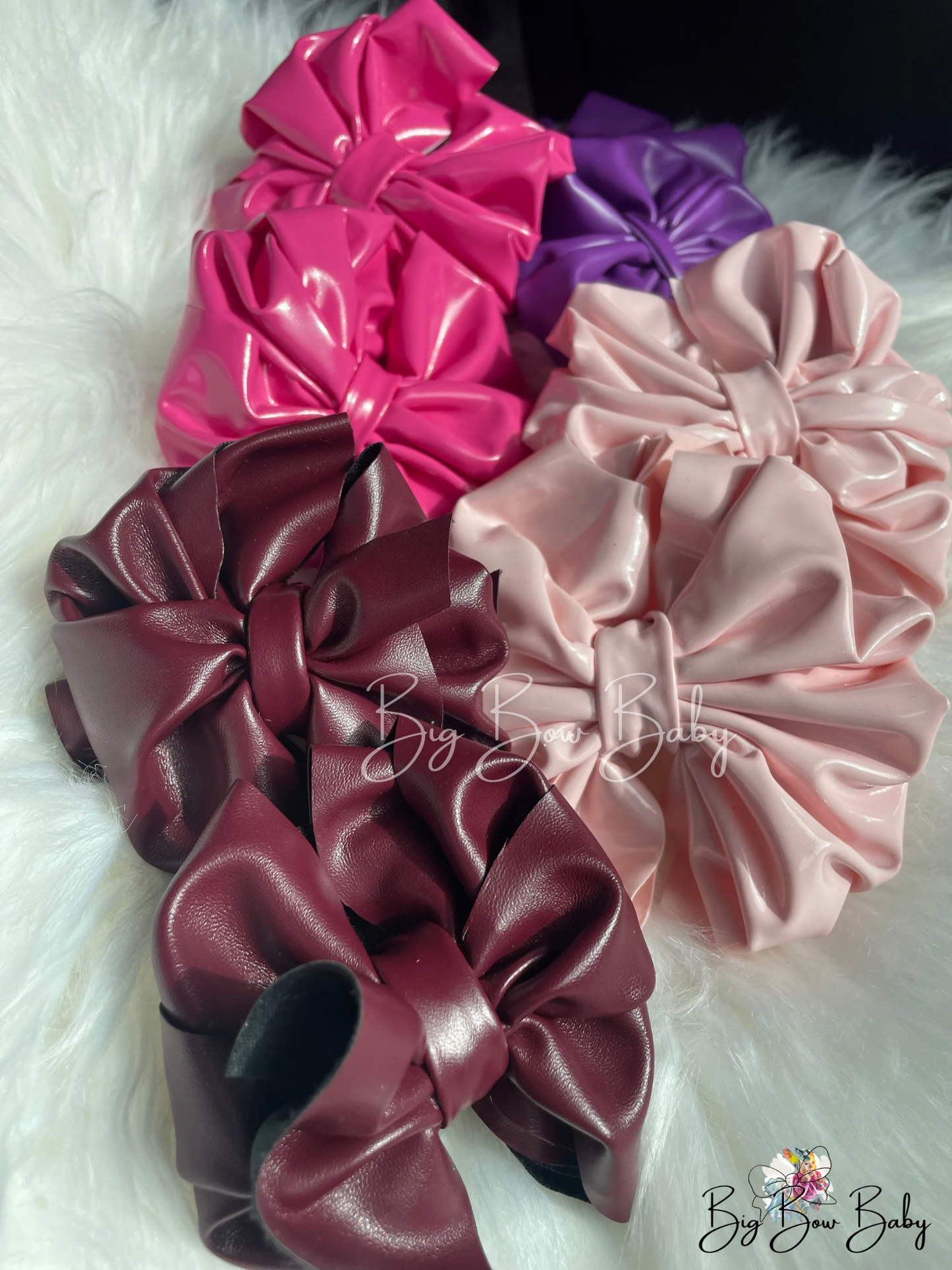 Pleather Piggie Bow Boxes (Neutral & Colored) - 4 Piggie Sets