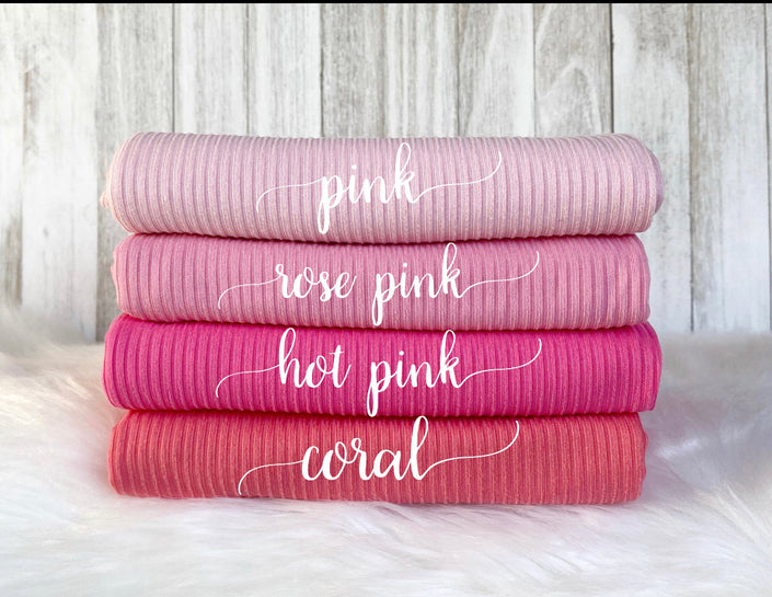 Pinks Rib Knit - Pick Your Style/Size/Color