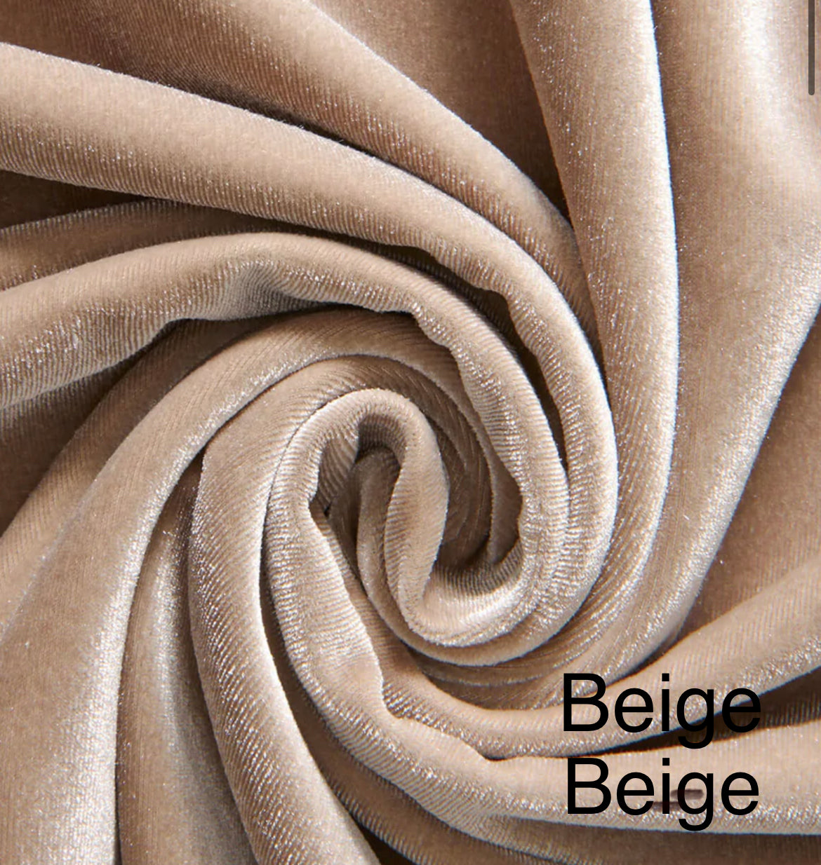 Beige Velvet - Pick Your Style & Size